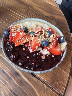 Warm Berries Porridge   at Healthy Louisa in Leicester