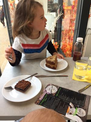 The nut cake at the back.. is the best! at Healthy Louisa in Leicester