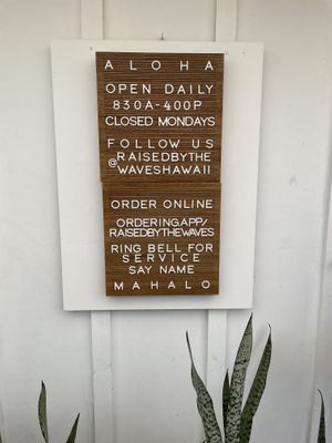 Info 2020 at Raised by the Waves  in Kahuku