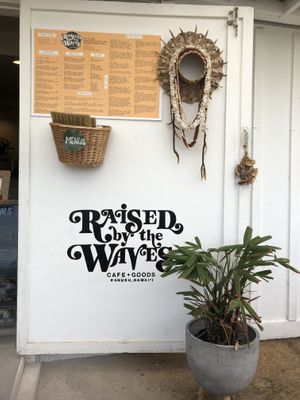 Take out only but a few seats out front  at Raised by the Waves  in Kahuku