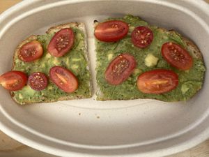 Avo toast  at Raised by the Waves  in Kahuku