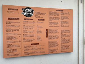 The posted menu at Raised by the Waves  in Kahuku