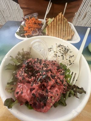 Poke bowl  at Raised by the Waves  in Kahuku