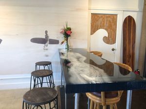 Seating at Raised by the Waves  in Kahuku