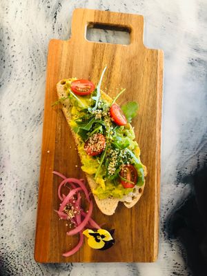 Avo Toast at Raised by the Waves  in Kahuku