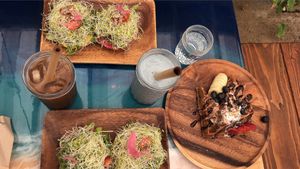 Bagles and waffle  at Raised by the Waves  in Kahuku