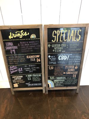 Drinks and specials menu at Raised by the Waves  in Kahuku