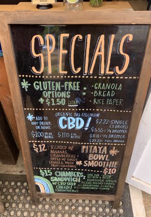 Specials Board at Raised by the Waves  in Kahuku