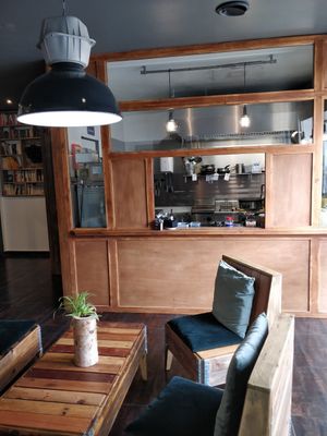 Kitchen at L'Authentique  in Evreux