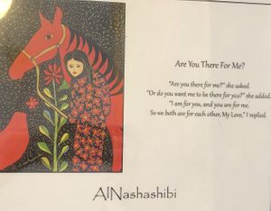 Artwork by the owner   at Fairouz in San Diego