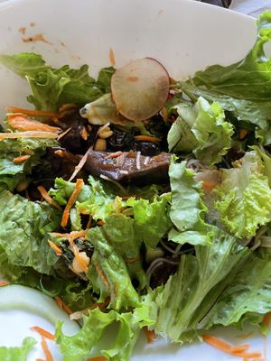 Vietnamese noodle bowl with eggplant at Café Rojo  in San Jose