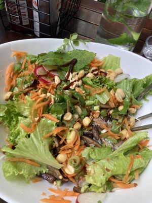 Half eaten bun (massive portion) at Café Rojo  in San Jose