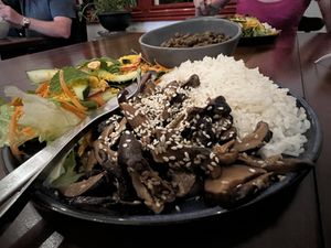 Casado with shiitake mushrooms 🍄   at Café Rojo  in San Jose