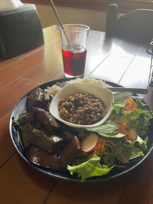 Casado with eggplants  at Café Rojo  in San Jose