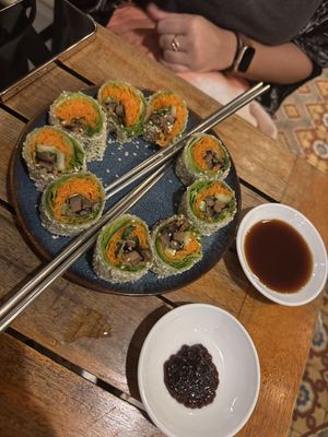 Went there for dinner and loved the vegan options - not pictured was a vegan orange muffin 🤗 loved the vibes there. #Veganuary at Café Rojo  in San Jose