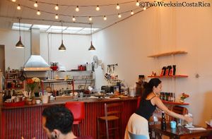 The coffe bar at Café Rojo  in San Jose