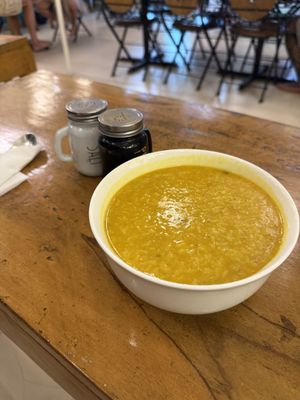 Vegan kitchari  at Aadha-Aadha Café in Varanasi