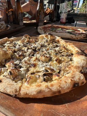 Vegan mushroom and feta pizza   at Base Woodfired Pizza - Little High Eatery in Christchurch