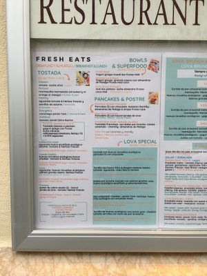 Menu 1  at Lova in Malaga