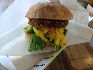 Chick'en Burger at GrassfedVegan in South Brisbane