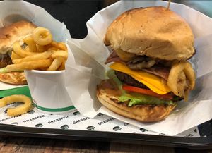 I was not kidding about the size of the burgers at GrassfedVegan in South Brisbane