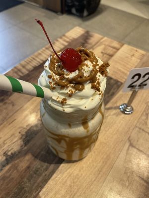 Loaded biscoff milkshake   at GrassfedVegan in South Brisbane