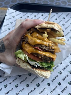 B.F.C burger   at GrassfedVegan in South Brisbane