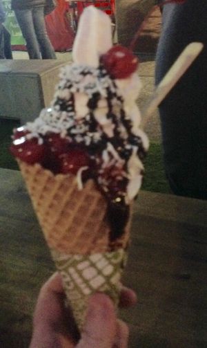 Chic cherry icecream   at GrassfedVegan in South Brisbane