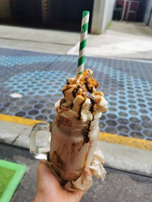 Biscoff shake at GrassfedVegan in South Brisbane