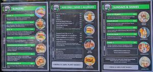 Menu at GrassfedVegan in South Brisbane