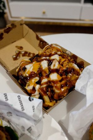 Loaded fries at GrassfedVegan in South Brisbane