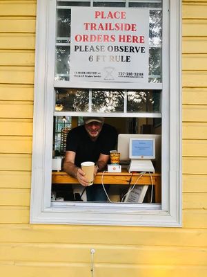 Our Trailside Walk Up Window. at LaVita Bakery in Dunedin