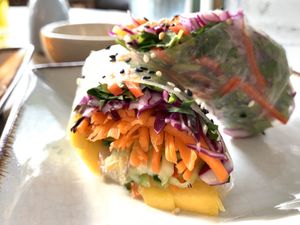 Beautiful Vietnamese rolls   at Gecko Republic Jungle Cafe in Koh Tao