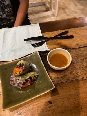Vietnamese rolls at Gecko Republic Jungle Cafe in Koh Tao