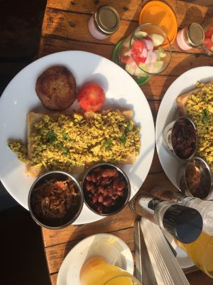 Vegan Breakfast at Mark's Cafe in Varanasi