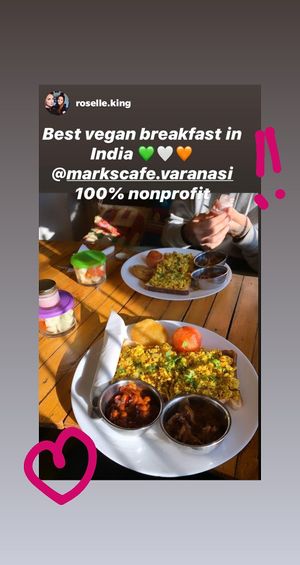 Yassss! at Mark's Cafe in Varanasi