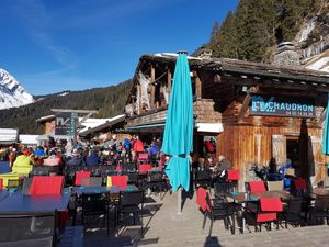 Le Chaudron terrace at Le Chaudron in Montriond