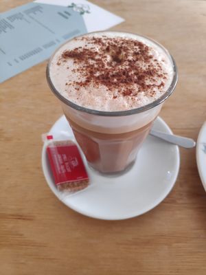 Dirty chai with soy milk at Fast & Vegan in The Hague