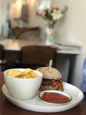 Pulled jackfruit sandwich! at Fast & Vegan in The Hague