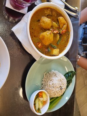Veggie Curry Rice at Botanist Cafe in Malacca