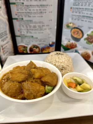 Monkey Head Mushroom curry. Non-vegan.    at Botanist Cafe in Malacca