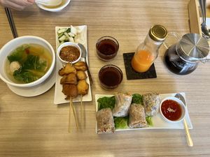 Sides, soup and drinks   at Botanist Cafe in Malacca