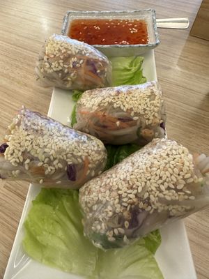 Vietnamese spring rolls  at Botanist Cafe in Malacca