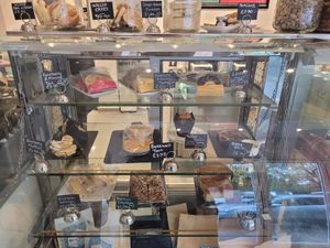 Cake Display at Cadwaladers in Porthmadog