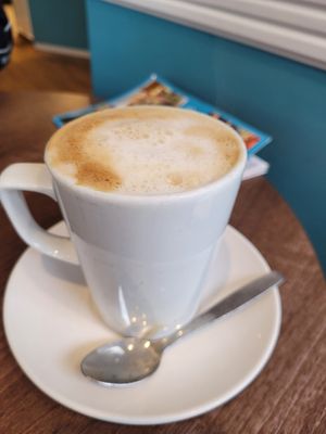 Oat Milk Latte (Small) at Cadwaladers in Porthmadog