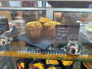 Caramel Crunch Muffin. at Cadwaladers in Porthmadog