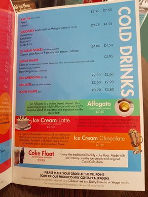 Cold Drinks at Cadwaladers in Porthmadog