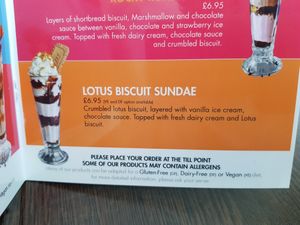 Lotus Biscuit Sundae at Cadwaladers in Porthmadog