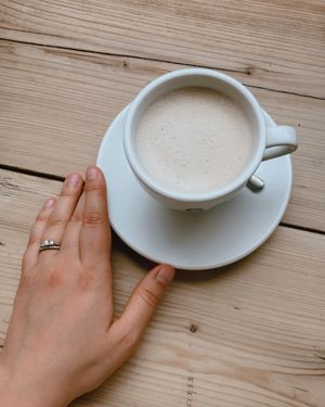 Earl grey tea with frothy milk  at Jaunty Goat Coffee - Northgate St in Chester