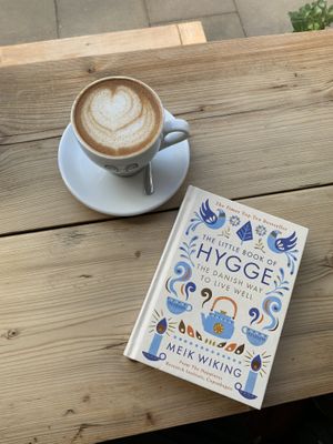 Hazelnut latte and a good book.  at Jaunty Goat Coffee - Northgate St in Chester